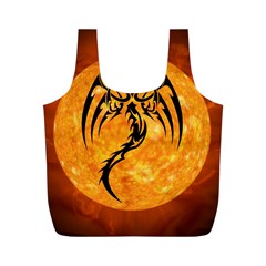 Dragon Fire Monster Creature Full Print Recycle Bags (m)  by Nexatart