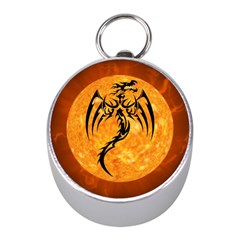 Dragon Fire Monster Creature Mini Silver Compasses by Nexatart