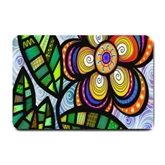 Folk Art Flower Small Doormat  by Nexatart