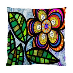 Folk Art Flower Standard Cushion Case (one Side) by Nexatart