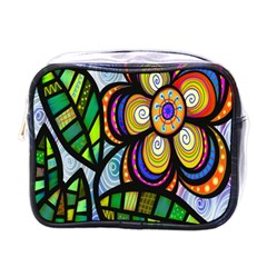 Folk Art Flower Mini Toiletries Bags