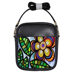 Folk Art Flower Girls Sling Bags