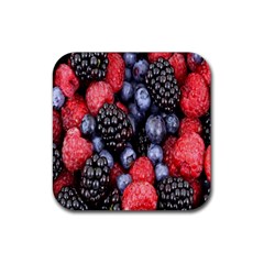 Forest Fruit Rubber Coaster (square)  by Nexatart