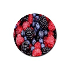 Forest Fruit Rubber Coaster (round)  by Nexatart