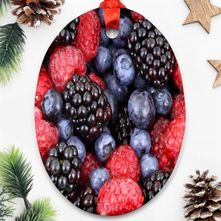 Forest Fruit Oval Ornament (Two Sides)