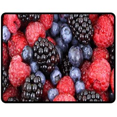 Forest Fruit Double Sided Fleece Blanket (medium)  by Nexatart