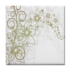 Flowers Background Leaf Leaves Tile Coasters by Nexatart