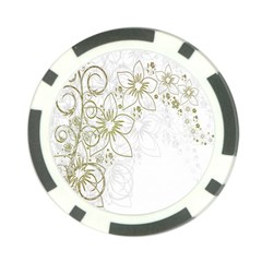 Flowers Background Leaf Leaves Poker Chip Card Guard by Nexatart