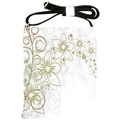 Flowers Background Leaf Leaves Shoulder Sling Bags by Nexatart