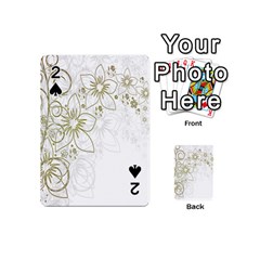 Flowers Background Leaf Leaves Playing Cards 54 (mini) 