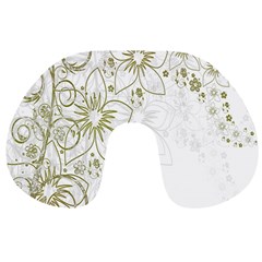 Flowers Background Leaf Leaves Travel Neck Pillows by Nexatart