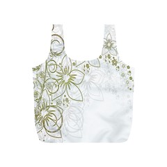 Flowers Background Leaf Leaves Full Print Recycle Bags (s)  by Nexatart