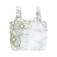 Flowers Background Leaf Leaves Full Print Recycle Bags (m)  by Nexatart