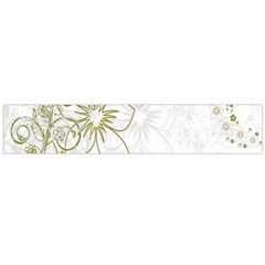 Flowers Background Leaf Leaves Flano Scarf (large) by Nexatart