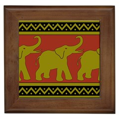 Elephant Pattern Framed Tiles