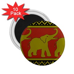 Elephant Pattern 2 25  Magnets (10 Pack)  by Nexatart