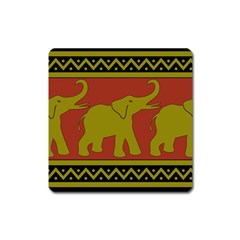 Elephant Pattern Square Magnet