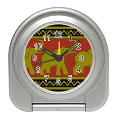 Elephant Pattern Travel Alarm Clocks