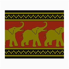 Elephant Pattern Small Glasses Cloth (2-side) by Nexatart