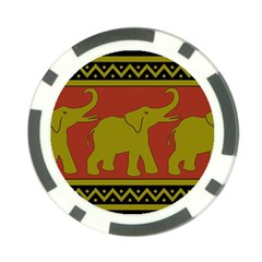 Elephant Pattern Poker Chip Card Guard by Nexatart