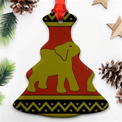 Elephant Pattern Christmas Tree Ornament (two Sides)