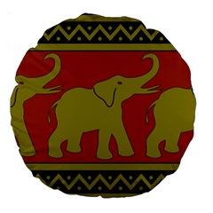 Elephant Pattern Large 18  Premium Round Cushions by Nexatart