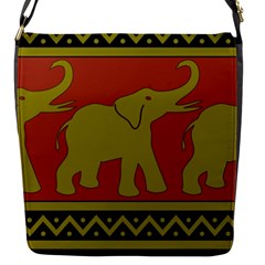 Elephant Pattern Flap Messenger Bag (s)