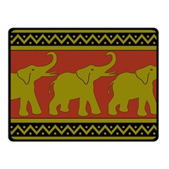 Elephant Pattern Double Sided Fleece Blanket (small) 