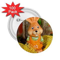 Easter Hare Easter Bunny 2 25  Buttons (100 Pack)  by Nexatart