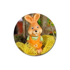 Easter Hare Easter Bunny Magnet 3  (round)