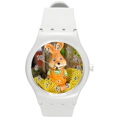 Easter Hare Easter Bunny Round Plastic Sport Watch (m)