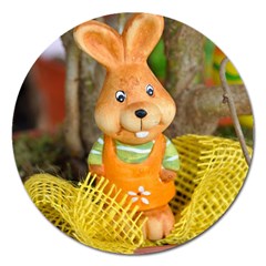 Easter Hare Easter Bunny Magnet 5  (round) by Nexatart