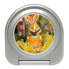 Easter Hare Easter Bunny Travel Alarm Clocks by Nexatart