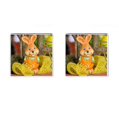 Easter Hare Easter Bunny Cufflinks (square)