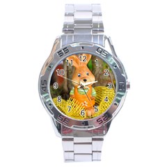 Easter Hare Easter Bunny Stainless Steel Analogue Watch