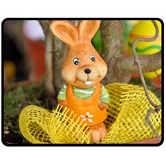 Easter Hare Easter Bunny Double Sided Fleece Blanket (medium) 