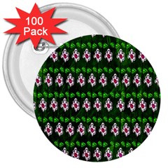 Floral Pattern 3  Buttons (100 Pack)  by Nexatart