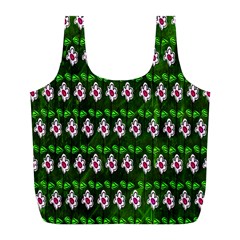 Floral Pattern Full Print Recycle Bags (l)  by Nexatart