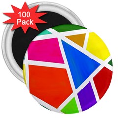 Geometric Blocks 3  Magnets (100 Pack)