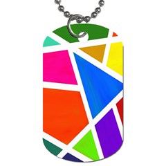 Geometric Blocks Dog Tag (one Side)