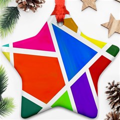 Geometric Blocks Star Ornament (two Sides) by Nexatart