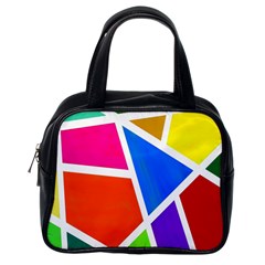 Geometric Blocks Classic Handbags (one Side)