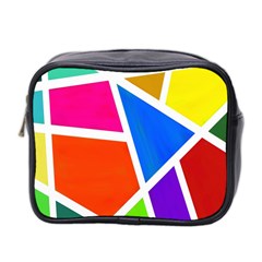 Geometric Blocks Mini Toiletries Bag 2-side by Nexatart