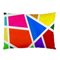 Geometric Blocks Pillow Case (two Sides) by Nexatart