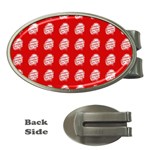 Happy Chinese New Year Pattern Money Clips (Oval)  Front