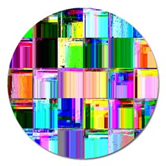 Glitch Art Abstract Magnet 5  (round)