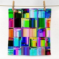 Glitch Art Abstract Face Towel