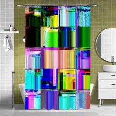 Glitch Art Abstract Shower Curtain 48  X 72  (small) 