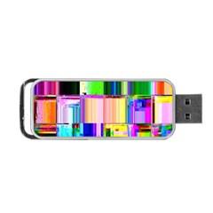 Glitch Art Abstract Portable Usb Flash (one Side)