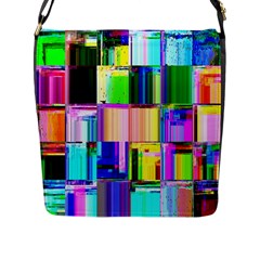 Glitch Art Abstract Flap Messenger Bag (l)  by Nexatart